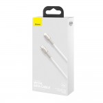 BASEUS CAFULE METAL PD20W Καλώδιο Φόρτισης Συγχρονισμού LIGHTNING 2.0M - ΛΕΥΚΟ - CATLJK-B02