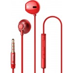 Baseus Encok H06 Ακουστικά Hands-Free Stereo In-Ear με εργονομικά Ear Pads για Smartphones με υποδοχή Jack 3.5mm- ΚΟΚΚΙΝΟ - MZ-NGH06-09