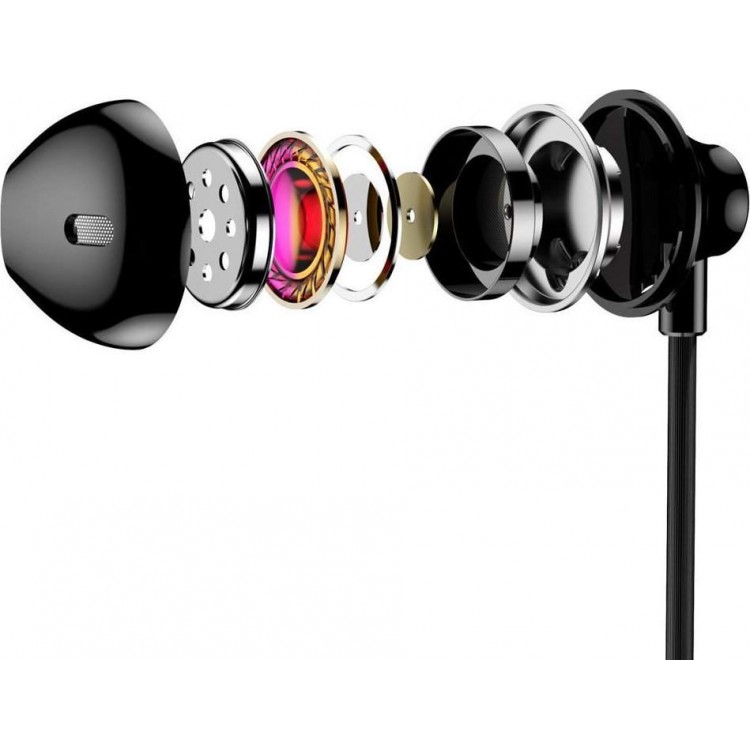 Baseus Encok H06 Ακουστικά Hands-Free Stereo In-Ear με εργονομικά Ear Pads για Smartphones με υποδοχή Jack 3.5mm- ΜΑΥΡΟ - MZ-NGH06-01