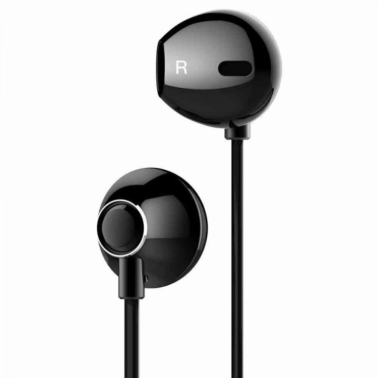 Baseus Encok H06 Ακουστικά Hands-Free Stereo In-Ear με εργονομικά Ear Pads για Smartphones με υποδοχή Jack 3.5mm- ΜΑΥΡΟ - MZ-NGH06-01