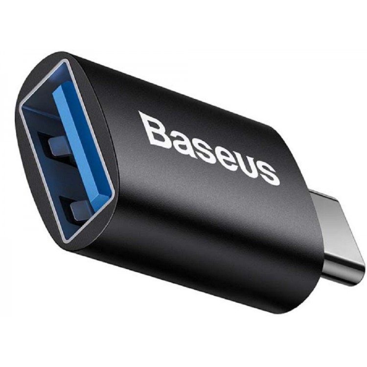 BASEUS Ingenuity Μετατροπέας TYPE-C male σε USB-A  female ,OTG - ΜΑΥΡΟ 