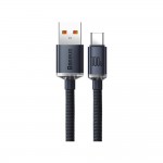 BASEUS Crystal 100W Καλώδιο Φόρτισης Συγχρονισμού USB-A σε USB-C 1.2μ. - ΜΑΥΡΟ - BSU3099BLK