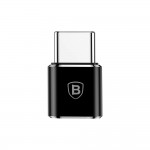 BASEUS Ingenuity OTG Μετατροπέας Micro-USB Female σε Type-C Male - ΜΑΥΡΟ - CAMOTG-01