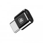 BASEUS Ingenuity OTG Μετατροπέας Micro-USB Female σε Type-C Male - ΜΑΥΡΟ - CAMOTG-01