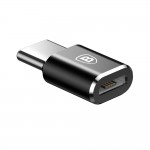 BASEUS Ingenuity OTG Μετατροπέας Micro-USB Female σε Type-C Male - ΜΑΥΡΟ - CAMOTG-01