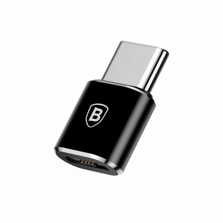 BASEUS Ingenuity OTG Μετατροπέας Micro-USB Female σε Type-C Male - ΜΑΥΡΟ - CAMOTG-01