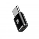BASEUS Ingenuity OTG Μετατροπέας Micro-USB Female σε Type-C Male - ΜΑΥΡΟ - CAMOTG-01