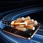 Baseus Data Καλώδιο 3σε1 Flash Series 3, USB-A/USB-C σε Lightning, 2x USB-C, 100W/5A , 1.5μ. - ΜΑΥΡΟ - P10377501111-00