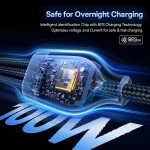 Baseus Data Καλώδιο 3σε1 Flash Series 3, USB-A/USB-C σε Lightning, 2x USB-C, 100W/5A , 1.5μ. - ΜΑΥΡΟ - P10377501111-00