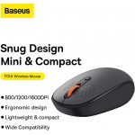 Baseus Ασύρματο ποντίκι F01B Tri-Mode Bluetooth 5.0, 2.4G, 1600 DPI - Frosted ΓΚΡΙ - B01055503833-00