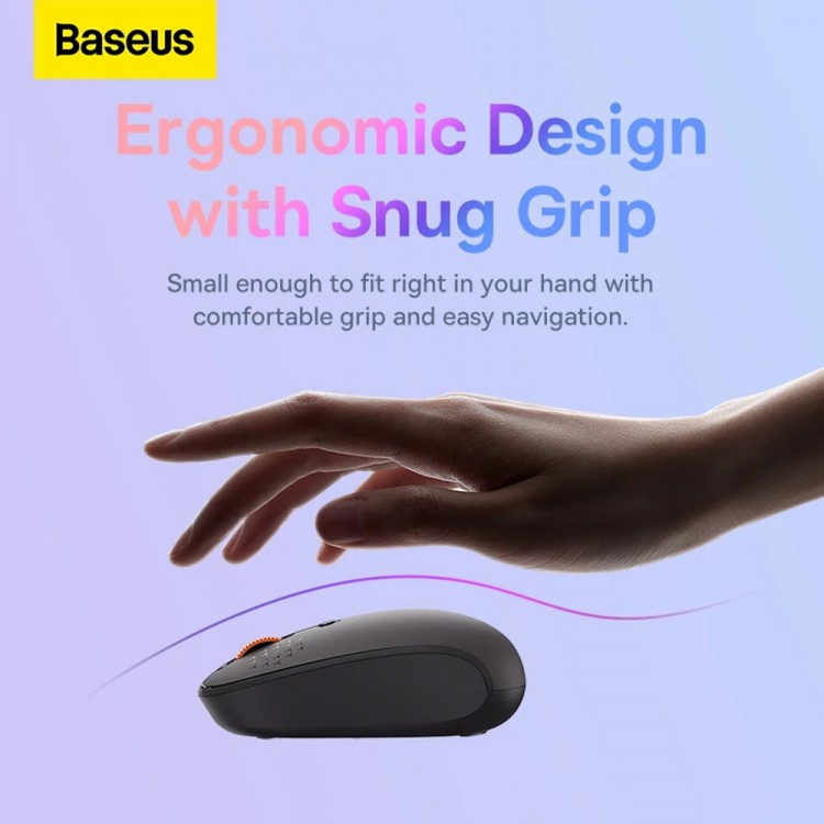 Baseus Ασύρματο ποντίκι F01A Bluetooth 5.0, 1600DPI - Frosted ΓΚΡΙ - B01055502833-00