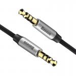 Baseus Καλώδιο Ήχου Yiven Mini Jack 3.5mm AUX, 1m - Μαύρο/Ασημί - CAM30-BS1