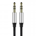 Baseus Καλώδιο Ήχου Yiven Mini Jack 3.5mm AUX, 1m - Μαύρο/Ασημί - CAM30-BS1
