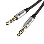 Baseus Καλώδιο Ήχου Yiven Mini Jack 3.5mm AUX, 1m - Μαύρο/Ασημί - CAM30-BS1