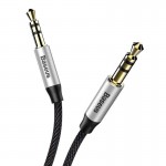 Baseus Καλώδιο Ήχου Yiven Mini Jack 3.5mm AUX, 1m - Μαύρο/Ασημί - CAM30-BS1
