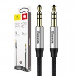 Baseus Καλώδιο Ήχου Yiven Mini Jack 3.5mm AUX, 1m - Μαύρο/Ασημί - CAM30-BS1