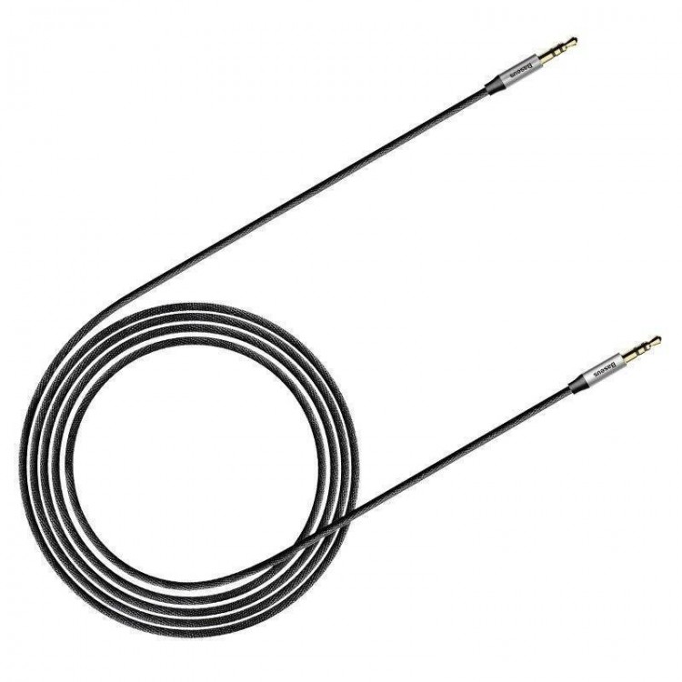 Baseus Καλώδιο Ήχου Yiven Mini Jack 3.5mm AUX, 1m - Μαύρο/Ασημί - CAM30-BS1