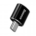 BASEUS Μετατροπέας TYPE-C σε USB,OTG 2.4A - ΜΑΥΡΟ - CATOTG-01