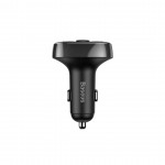 Baseus Αναμεταδ΄ότης FM Ραδιόφωνο, Bluetooth 2xUSB-A, MicroSD, φορτιστής αυτοκινήτου - Μαύρο - CCMT000001