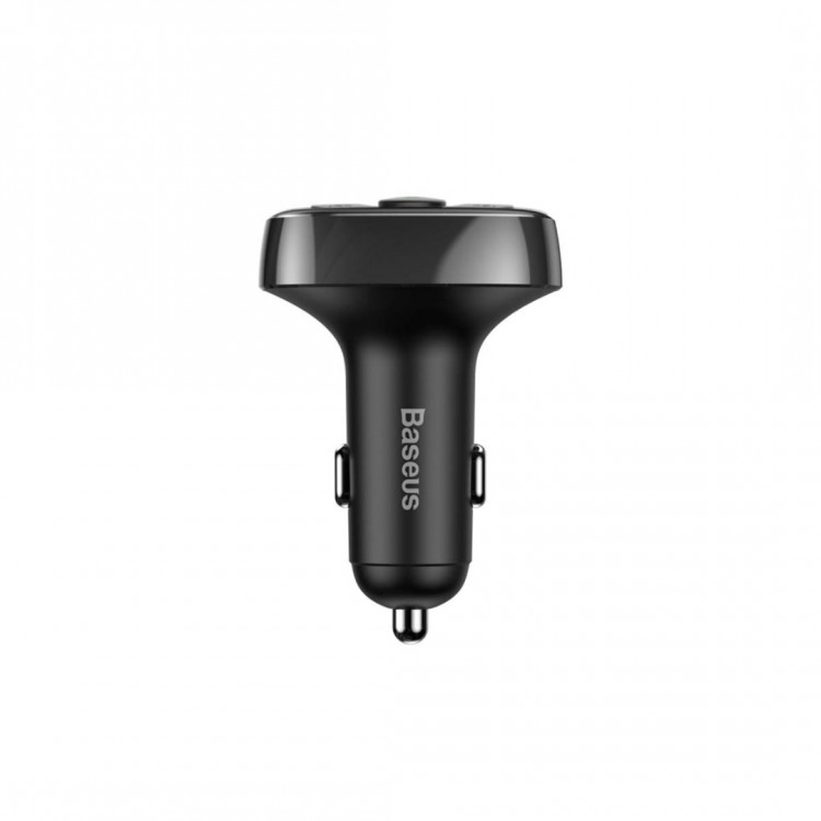 Baseus Αναμεταδ΄ότης FM Ραδιόφωνο, Bluetooth 2xUSB-A, MicroSD, φορτιστής αυτοκινήτου - Μαύρο - CCMT000001