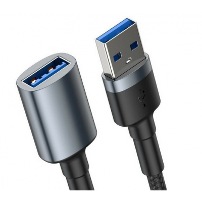 BASEUS CAFULE Καλώδιο Φόρτισης Συγχρονισμού USB3.0 Male σε USB3.0 Female 2A 1.00M - ΜΑΥΡΟ