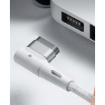 Baseus MacBook Magsafe Zinc L-shape angular Μαγνητικό καλώδιο τροφοδοσίας για MacBook USB Type-C 60W - 2μ. - ΛΕΥΚΟ - CATXC-W02