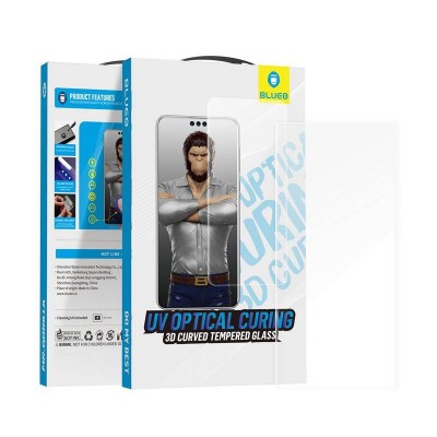 Blueo Full COVER 3D Glue UV ΓΥΑΛΙ ΠΡΟΣΤΑΣΙΑΣ για Samsung Galaxy S24 Ultra 5G 2024 - ΔΙΑΦΑΝΟ - B3DUV-S24U