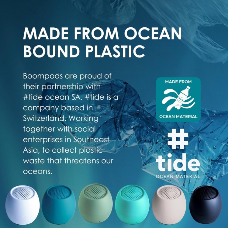 BOOMPODS Zero Ocean Φορητό Ασύρματο TWS stereo Bluetooth Ηχείο - Tide ΜΠΛΕ - BP-ZEXBLU 