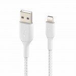 Belkin CAA002bt2MWH Braided Lightning to USB-A Cable (2m)Λευκό