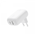 Belkin BoostCharge PD 3.0 Διπλός οικιακός φορτιστής τοίχου USB-C/USB-A με PPS 42W - Λευκό - WCB009VFWH
