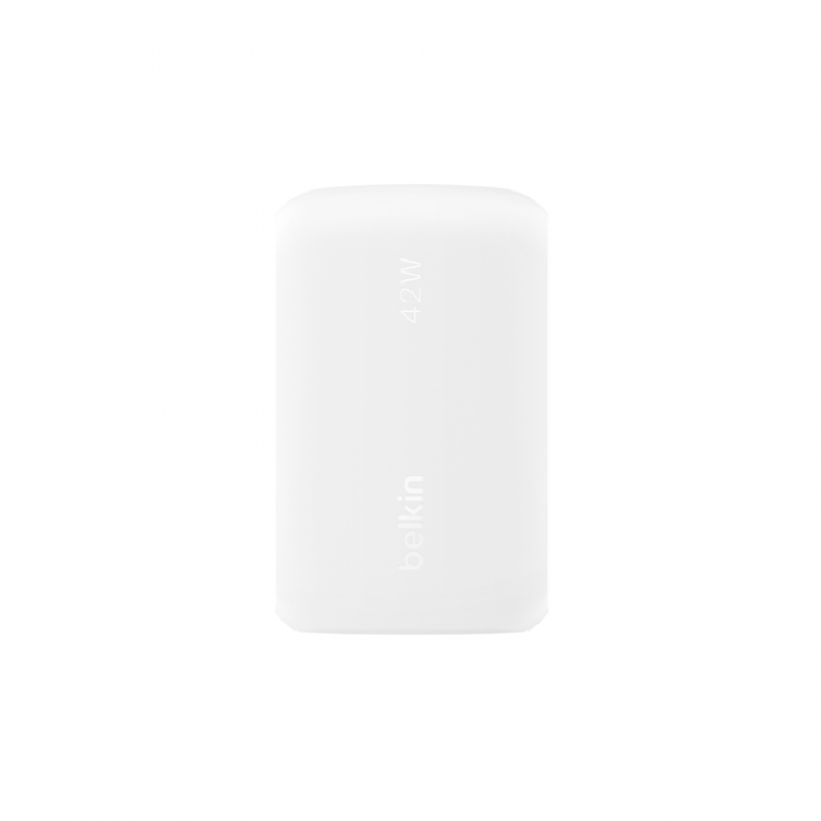 Belkin BoostCharge PD 3.0 Διπλός οικιακός φορτιστής τοίχου USB-C/USB-A με PPS 42W - Λευκό - WCB009VFWH