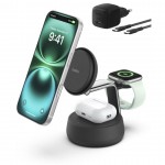 BELKIN UltraCharge Pro 25W Qi2 3-σε-1, MagSafe Σταθμός Ασ΄υρματης φόρτισης - ΜΑΥΡΟ - WIZ040kqCH