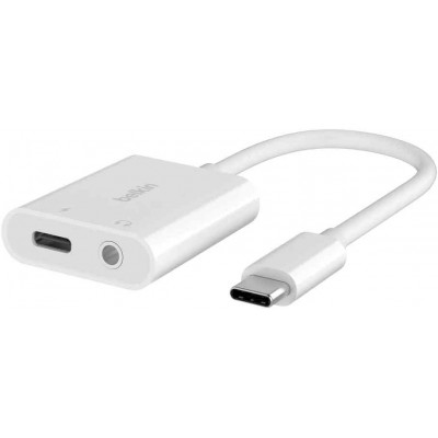 Belkin NPA004btWH 3.5mm Audio + USB-C™ Charge Adapter