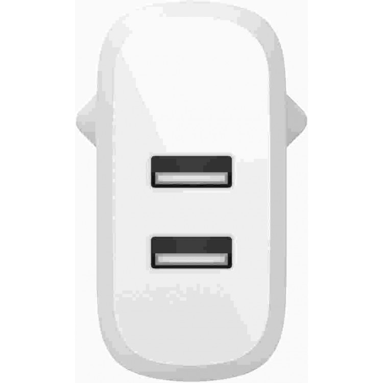 Belkin WCE002vf1MWH 2-port USB-A wall charger (24W) + USB-A / Micro-USB cableΛευκό