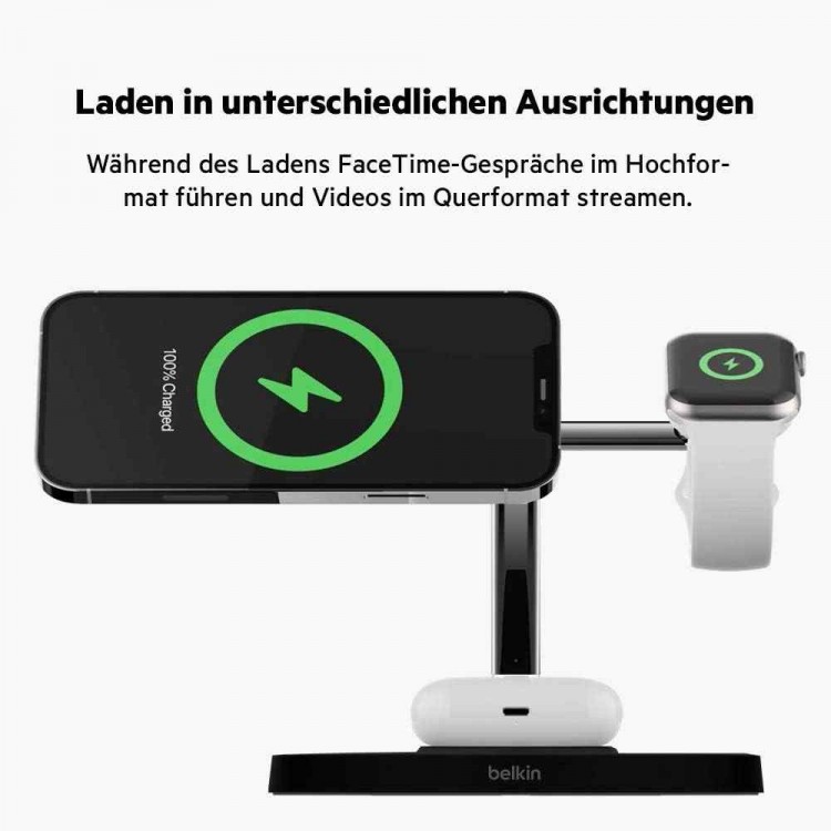 Belkin BoostCharge PRO 3-in-1 Wireless Charger with MagSafe - Μαύρο - WIZ009vfBK Belkin BoostCharge PRO 3-in-1 Wireless Charger with MagSafe - Μαύρο - WIZ009vfBK
