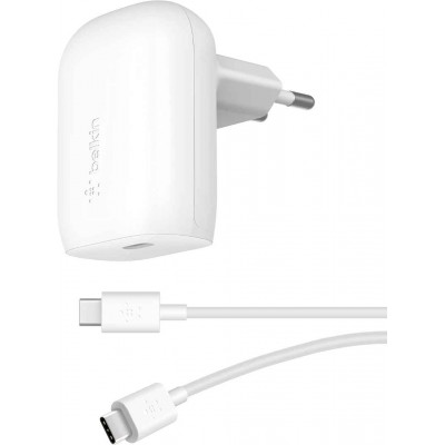 Belkin WCA005vf1MWH-B6 BOOST↑CHARGE™ USB-C® PD 3.0 PPS Οικιακός φορτιστής 30W + USB-C® καλώδιο - Λευκό