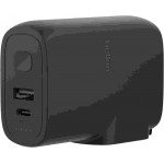BELKIN HYBRID AC POWER BANK 5K PD 25W with US UK EU AU sockets & C-C cable - BPZ003BT1MBK-B6