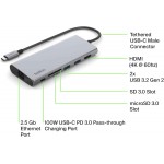Belkin INC009btSGY Multiport Adapter, USB-C® 7-in-1Ασημί