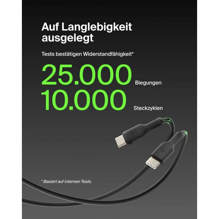 Belkin CAB003bt2MBK USB-C to USB-C Cable (2m)Μαύρο