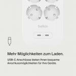 Belkin SRB004vf2M Surge Protector with USB-C® Ports (8 Outlets with USB-C)Λευκό