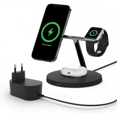 Belkin BoostCharge PRO 3-in-1 Wireless Charger with MagSafe - Μαύρο - WIZ009vfBK Belkin BoostCharge PRO 3-in-1 Wireless Charger with MagSafe - Μαύρο - WIZ009vfBK