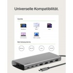 BELKIN Connect Universal USB-C 8-IN-1 DUAL DISPLAY Monitor HUB, 100W PD - INC015BTSGY-CZ