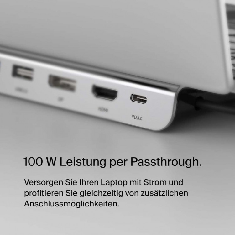 Belkin USB-C Hub, 11-in-1 MultiPort Adapter Dock with 4K HDMI, DisplayPort, VGA, and 100W for Charging, 3x USB A, Gigabit Ethernet, SD, MicroSD, 3.5mm Jack for Devices - INC004btSGY