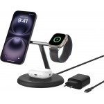 BELKIN BOOST^CHARGE™ Pro 3-σε-1 Μαγνητική βάση MAGSAFE 15W με Qi2 - ΜΑΥΡΟ - WIZ023vfBK 