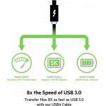 Belkin Thunderbolt 3 CONNECT™ USB4™ Καλω΄διο - ΜΑΥΡΟ - INZ001bt0.8MBK