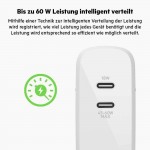 Belkin WCH003vfWH USB-C PD GaN dual-port charger (63 W)Λευκό