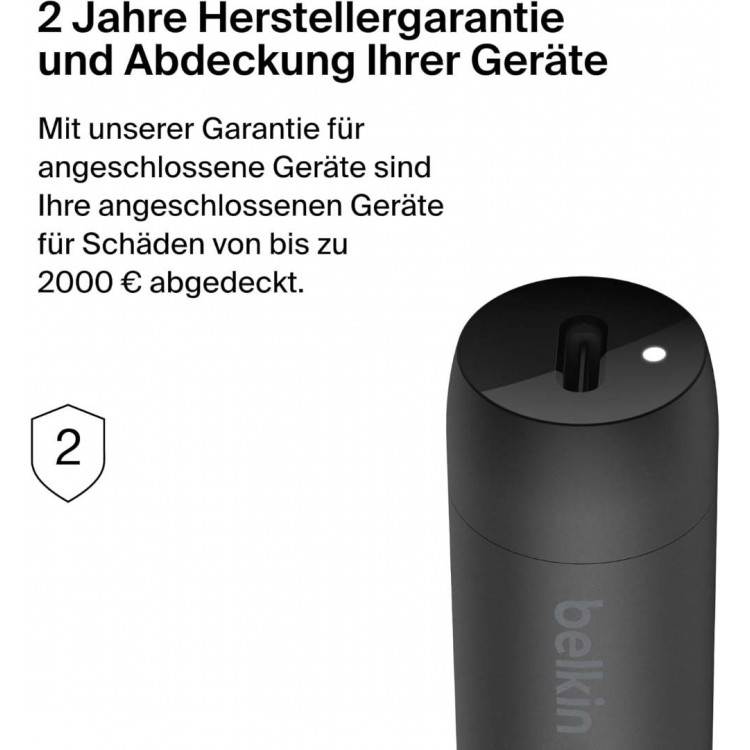 Belkim 30W USB-C Car Charger + USB-C to USB-C cable - CCA004bt1MBK-B6