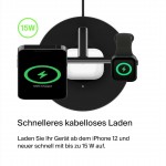 Belkin 3-in-1 Wireless Charger with MagSafe Black V2 - Μαύρο - WIZ017vfBK