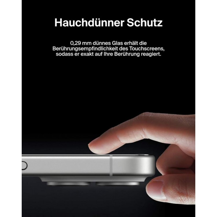 BELKIN ScreenForce Recycled Invisiglass TEMPERED GLASS Privacy Anti-Microbial Screen Protection for APPLE  iPhone 16/15/14 Pro - OVA167hq