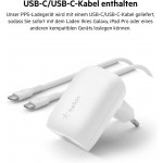 Belkin WCA005vf1MWH-B6 BOOST↑CHARGE™ USB-C® PD 3.0 PPS Οικιακός φορτιστής 30W + USB-C® καλώδιο - Λευκό
